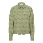 Elegante Shirt Blouse Oil Green Kaffe , Green , Dames