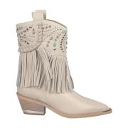 Platte laarsjes met studs Alma EN Pena , Beige , Dames