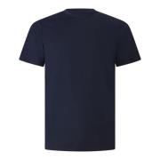 Casual Katoenen T-Shirt in Wit Peuterey , Blue , Heren