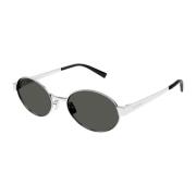 Metalen Frame Zonnebril Saint Laurent , Gray , Dames