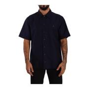 Elegant Marineblauw Button-Down Casual Overhemd Dolce & Gabbana , Blue...