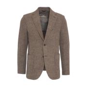 Bruine Fleece Blazer Aw24 Stijlvol Circolo 1901 , Brown , Heren