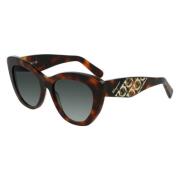 Bruin Acetaat Dames Zonnebril Salvatore Ferragamo , Brown , Dames