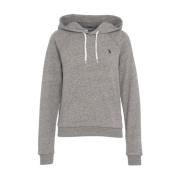 Grijze Geborduurde Hoodie Sweatshirt Polo Ralph Lauren , Gray , Dames