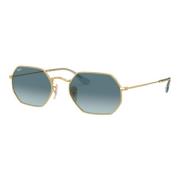 Goud/Blauw Octagonale Zonnebril Ray-Ban , Yellow , Unisex