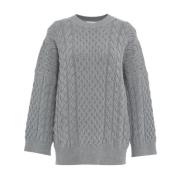 Grijze Kabeltrui Aw24 Kaos , Gray , Dames