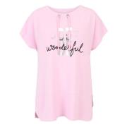 Glitterend Sweatshirt Doris S , Pink , Dames