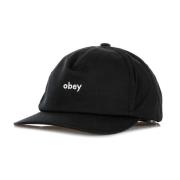 Platte Klep Snapback Cap Obey , Black , Heren