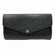 Pre-owned Leather wallets Louis Vuitton Vintage , Black , Heren