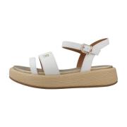 Erika Platte Sandalen Tommy Hilfiger , White , Dames