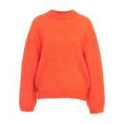 Vibrant Orange Gebreide Kleding Aw24 Second Dames , Orange , Dames