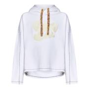 Witte Sweater met Verstelbare Capuchon Bonsai , White , Heren