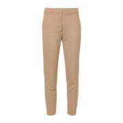 Bruine Slimme Geknipte Broek Max Mara , Brown , Dames