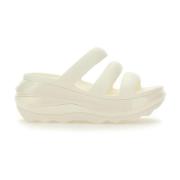 Witte Sandalen met Drievoudige Band Crocs , White , Dames