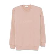 Roze Sweatshirt met Geborduurd Logo Saint Laurent , Pink , Dames