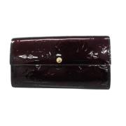 Pre-owned Leather wallets Louis Vuitton Vintage , Red , Dames