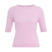 Roze Kasjmier Kortemouw Sweater MVM , Pink , Dames