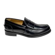 Zwarte leren mocassins slipvaste zool Marechiaro 1962 , Black , Heren