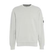 Grijze Sweatshirt met Geribbelde Kraag C.p. Company , Gray , Heren