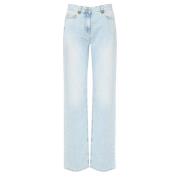 Blauwe Denim Palazzo Jeans met Juweeldetails Elisabetta Franchi , Blue...