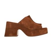 Bruine Suède Pumps Elegant Stijlvol Ontwerp Curiosite , Brown , Dames