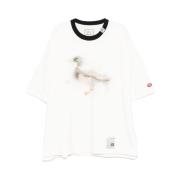 Wit Logo Print Crew Neck T-shirt Mihara Yasuhiro , White , Heren