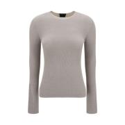 Elegant Ribbed Sweater Giorgio Armani , Beige , Dames