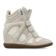 Ecru Sneakers met Velcro Straps Isabel Marant , Beige , Dames