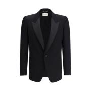 Elegante Zwarte Dinner Jacket Saint Laurent , Black , Heren