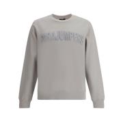 Monogram Crew Neck Katoenen Sweatshirt Parajumpers , Gray , Heren