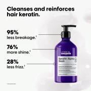 L'Oréal Professionnel Keratin Alpha Sleek Shampoo Anti Frizz & Smoothi...