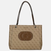 Guess Mietta Noel tote shopper latte logo/brown