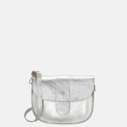 Charm London metallic crossbody tas zilver