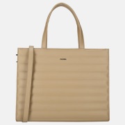 Calvin Klein Line Quilt Tote handtas M chanterelle