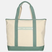 Tommy Hilfiger canvas tote shopper green