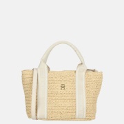 Tommy Hilfiger Riet Spring Logotape handtas mini beige