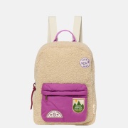 Studio Noos Teddy midi kinderrugzak ecru/purple