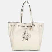 Guess Calebra drawstring handtas off white