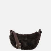 Laurent David Gloria crossbody tas faux fur chocolade