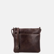 Hide & Stitches Porto crossbody tas donkerbruin