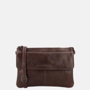 Hide & Stitches crossbody tas donkerbruin