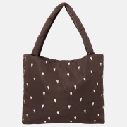 Studio Noos Puffy Mom bag shopper brown hearts