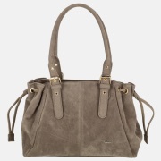 Flora & Co Suedine schoudertas taupe