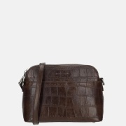 Daniele Donati crossbody tas croco dark brown