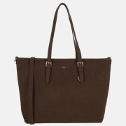 Flora & Co suedine shopper L chocolat