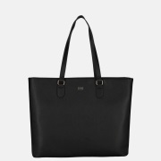 Duifhuizen Saffiano shopper L zwart