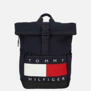 Tommy Hilfiger Heritage rolltop rugzak logo space blue