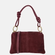Charm London crossbody tas suede bordeaux
