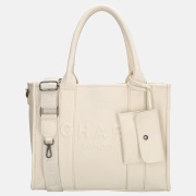 Charm London Debossed shopper M off white