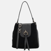 Charm London buideltas suedine zwart